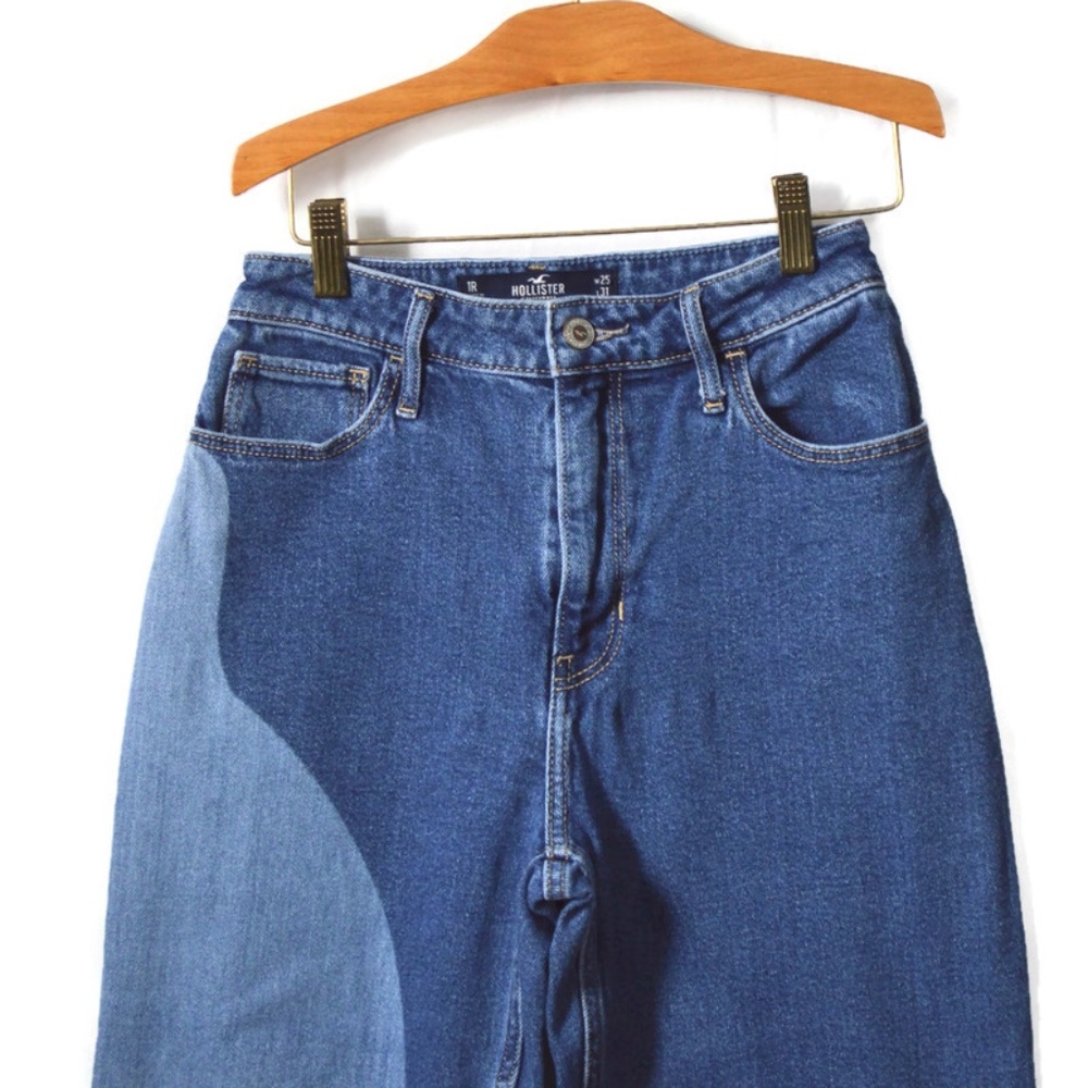 Hollister Ultra High Rise Dad Denim Jeans Size 1R Waist 25" Length 31" Perfect! - Picture 5 of 8